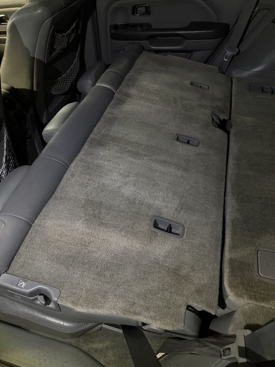 Back of middle row after detailing