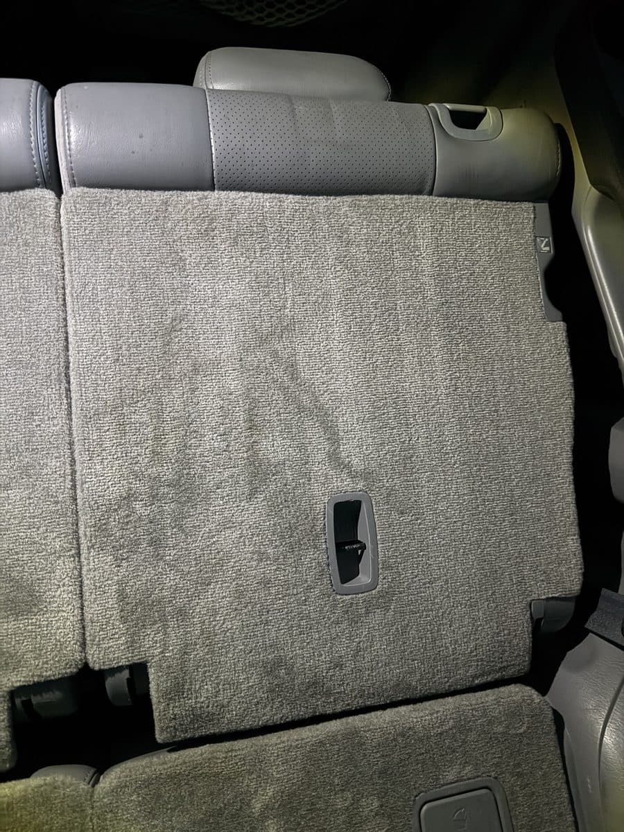 Back of middle seat after detailing