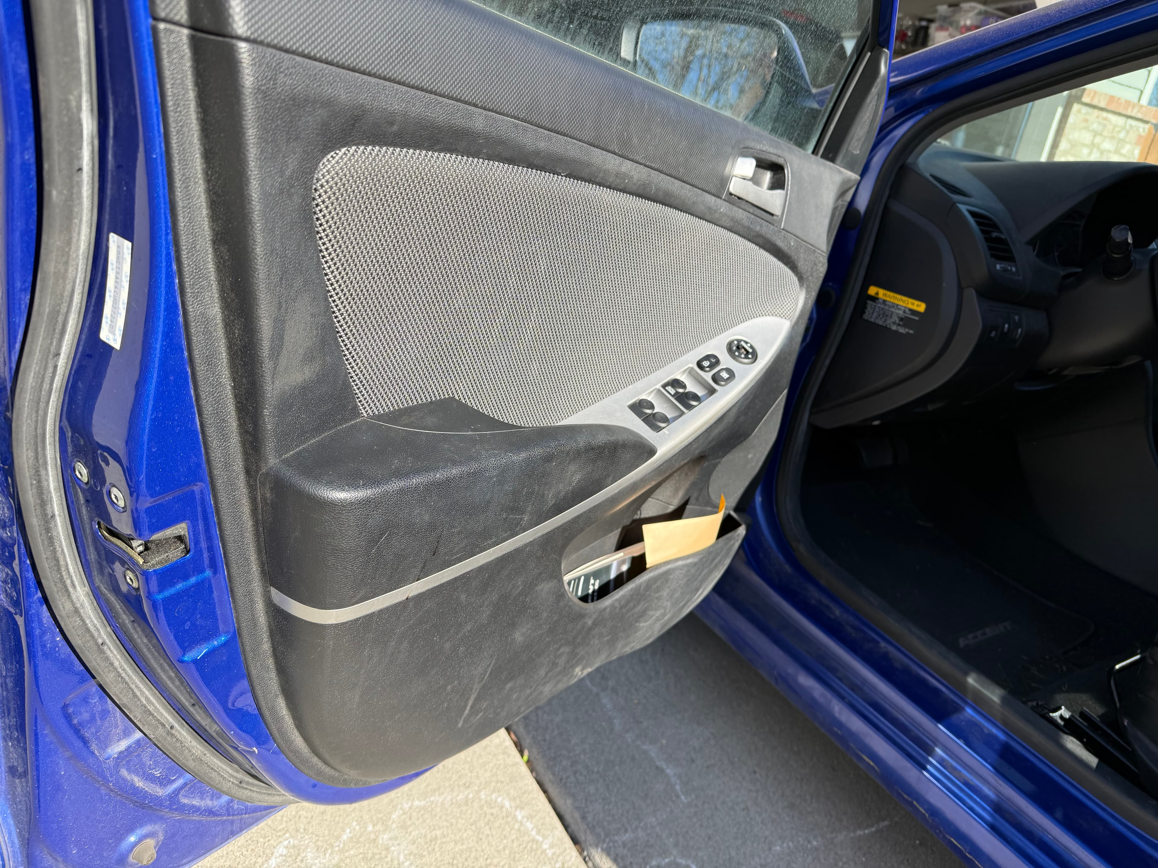 Driver door panel before detailing