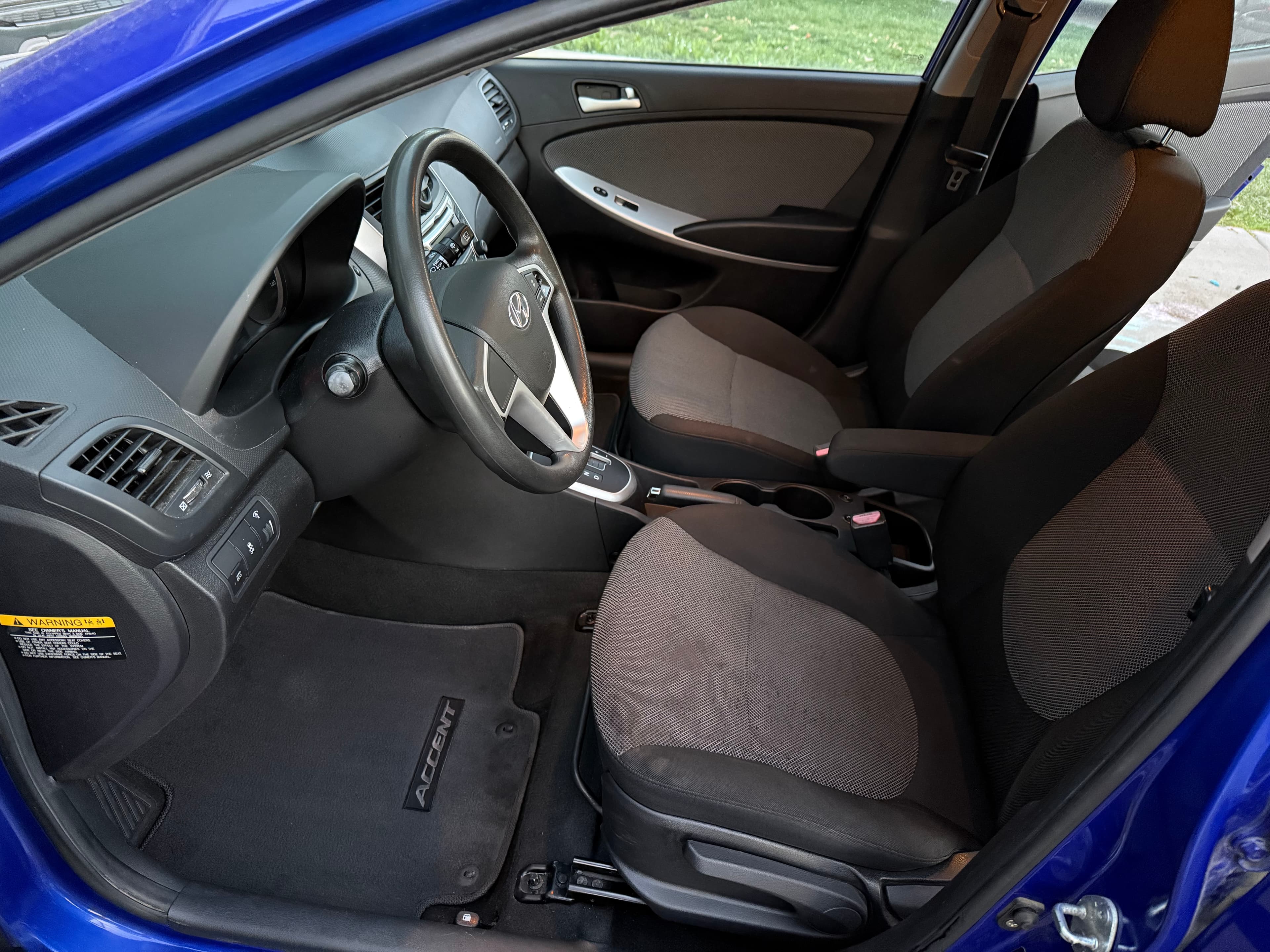 Front seats after detailing