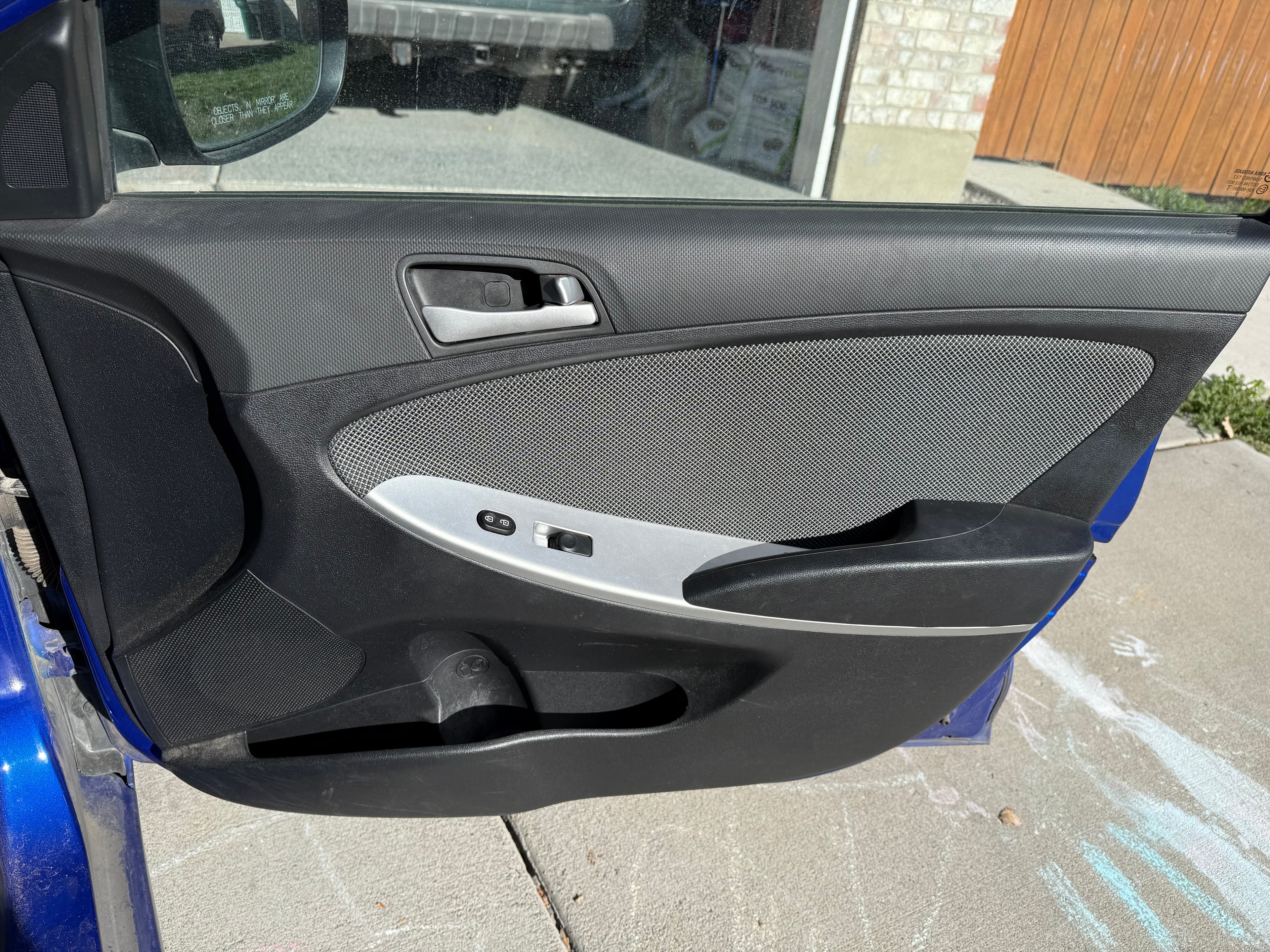Passenger door panel before detailing