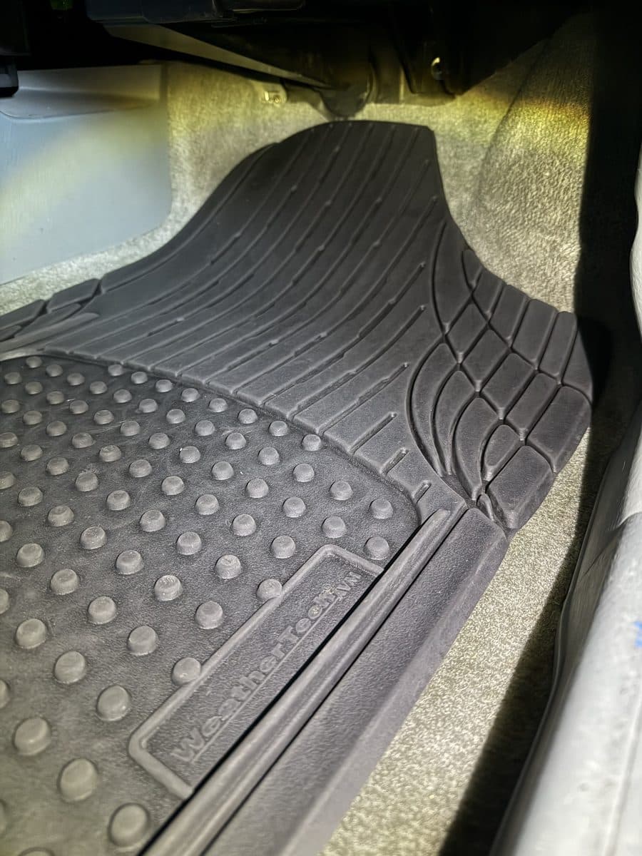 Passenger floor after detailing