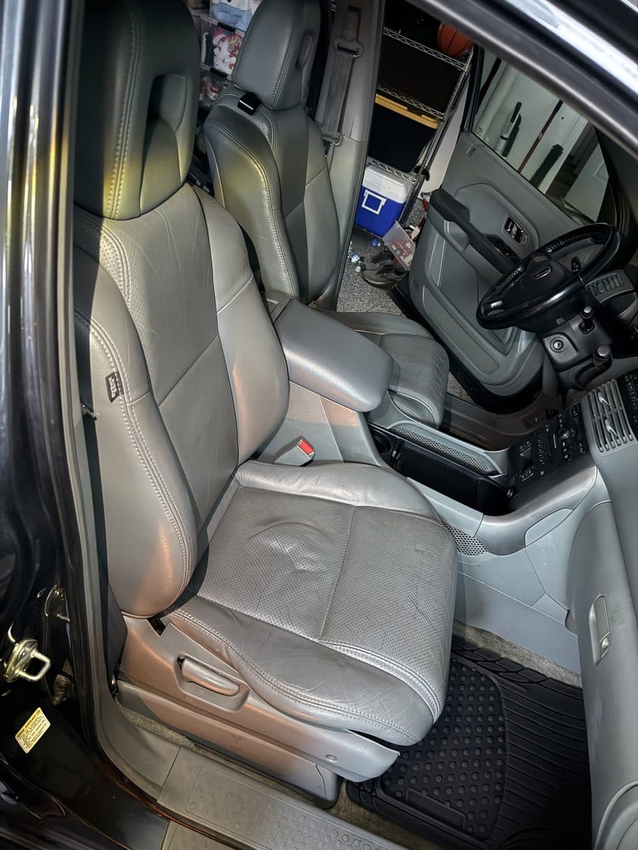 Passenger seat after detailing