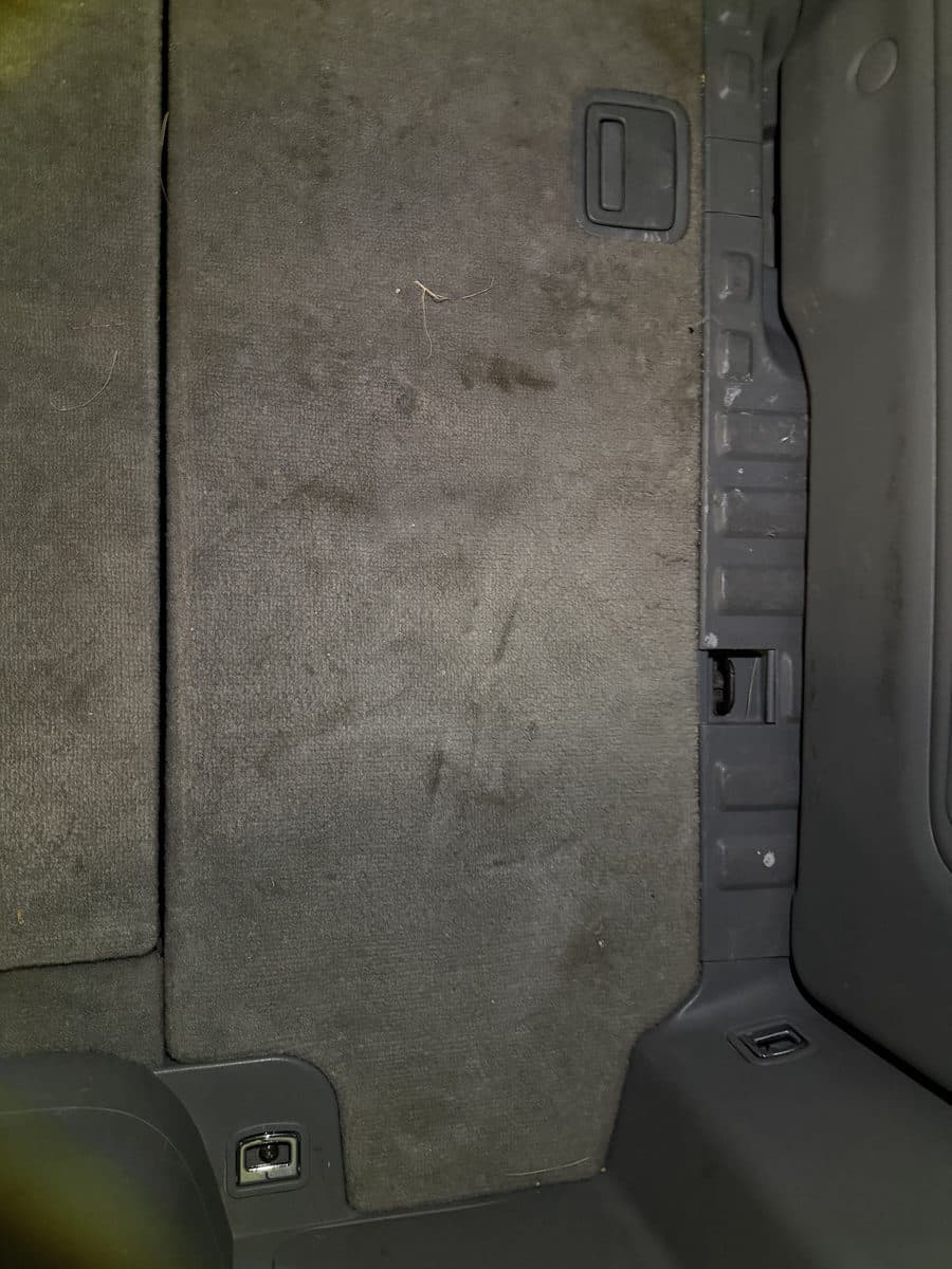 Very back carpet before detailing